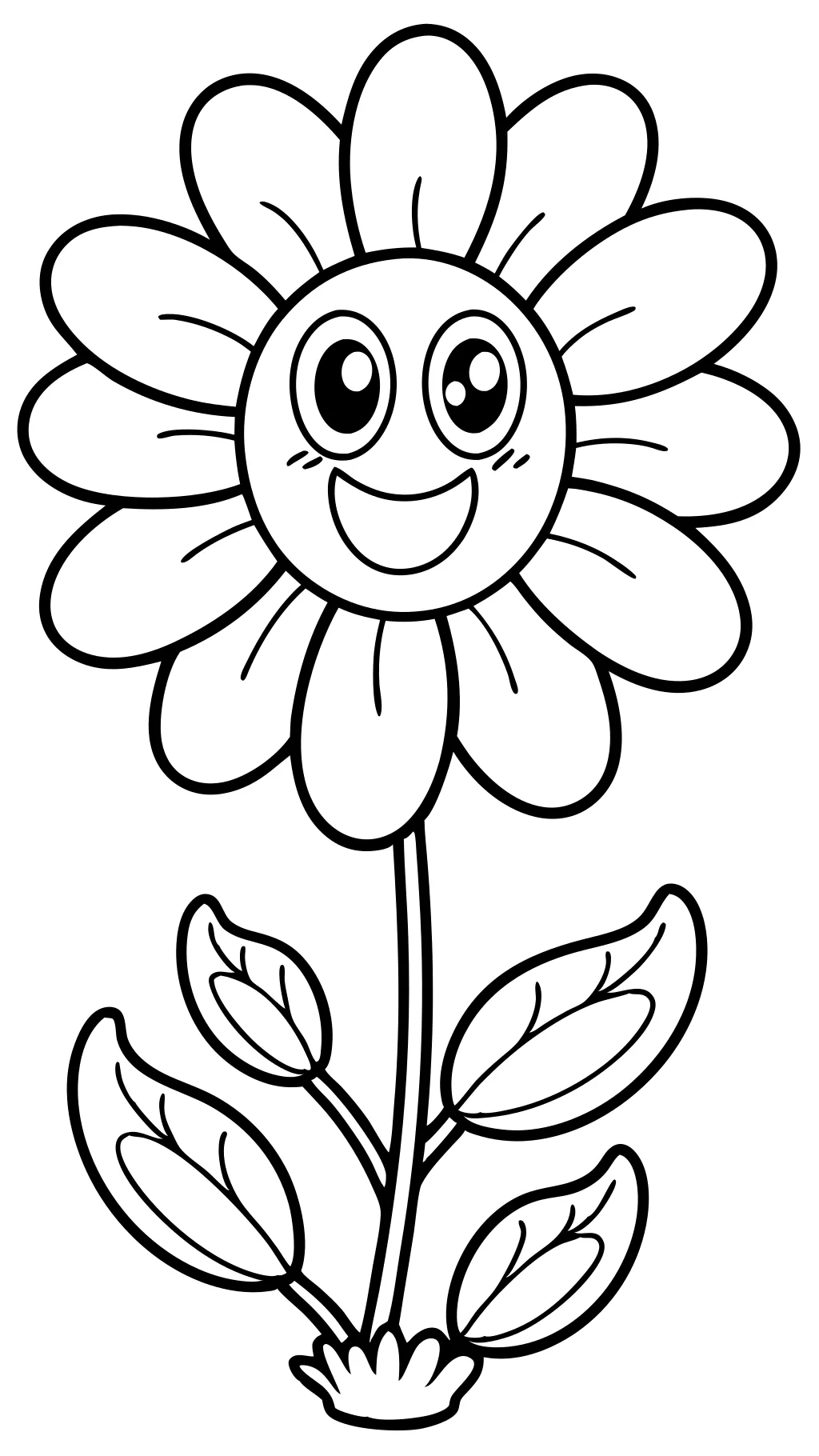 coloriages de fleurs préscolaires